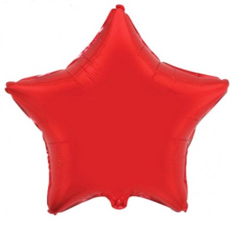 Шар фольгированный Звезда 4" Металл Красный б рис ФМ
