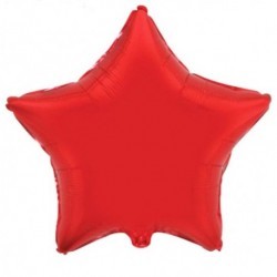 Шар фольгированный Звезда 4" Металл Красный б рис ФМ